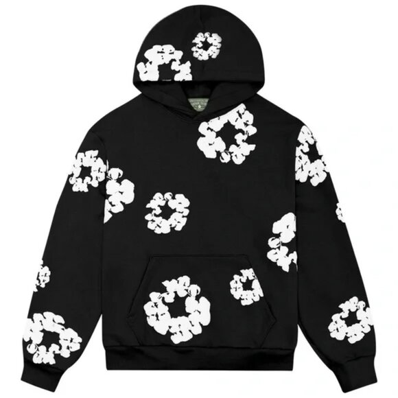 🌹🌹Denim Tears The Cotton Wreath Hoodie Sweatshirt Black❤️❤️❤️ - Picture 4 of 5